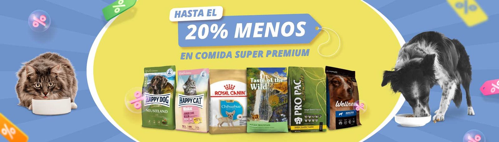 ¡Descuentos hasta el 20% en comida Super Premium!